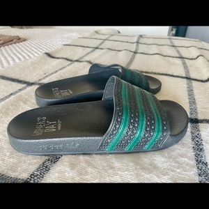 Adidas Womens Day Slides Black and Green